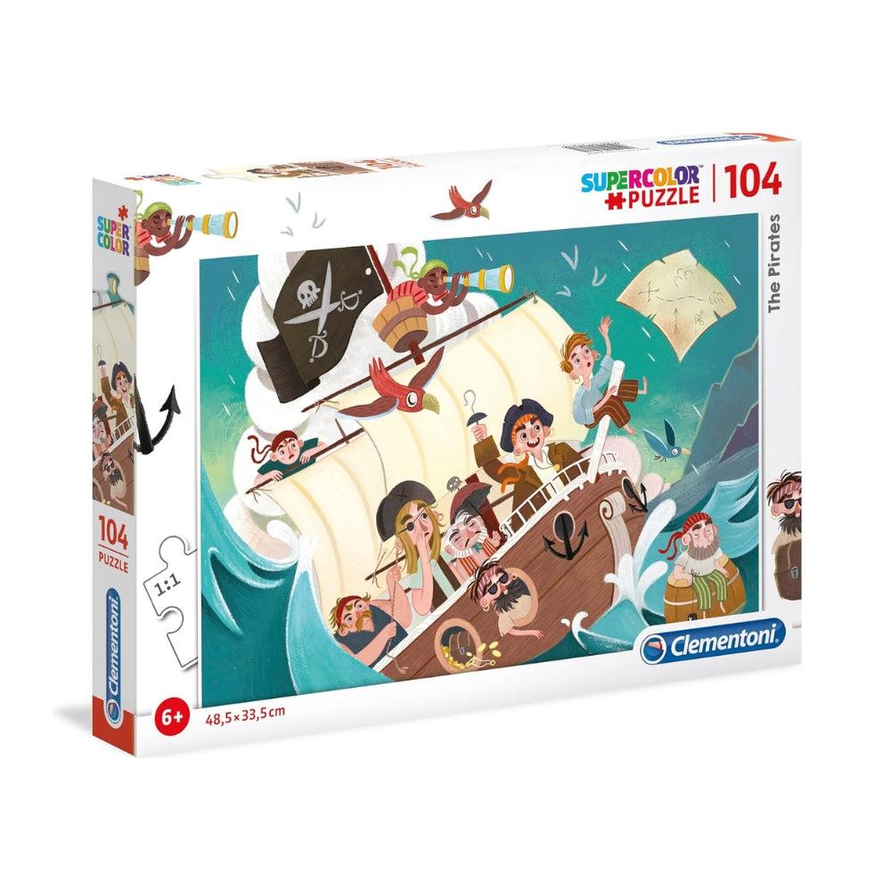 Clementoni 27278 Supercolor Puzzle - Pirates - 104 Pcs - Made In Italy - Jigsaw Puzzle Children Age 6+