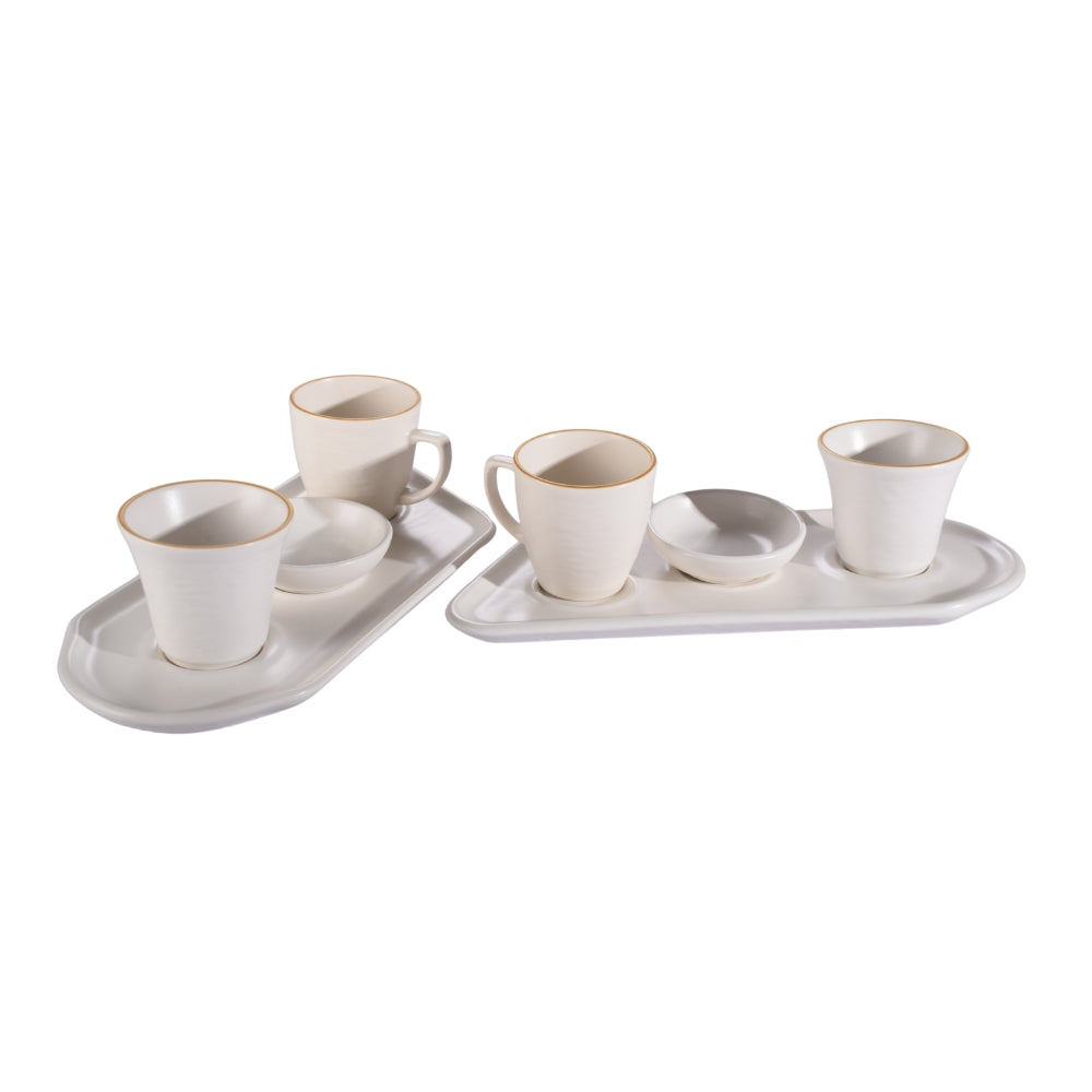 Coffee Set Of 4 Cups White