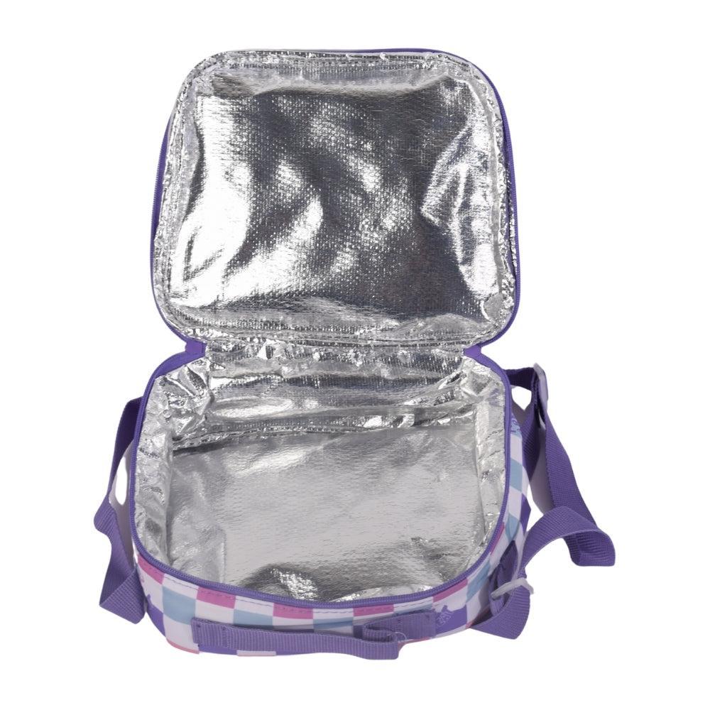 Colorful Checkerboard Lunch Bag with Motivational Print