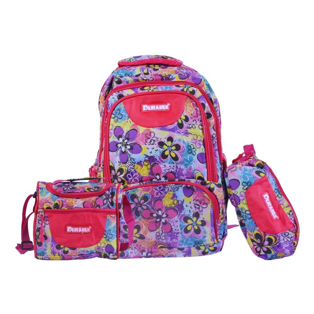 Colorful Floral Backpack Set