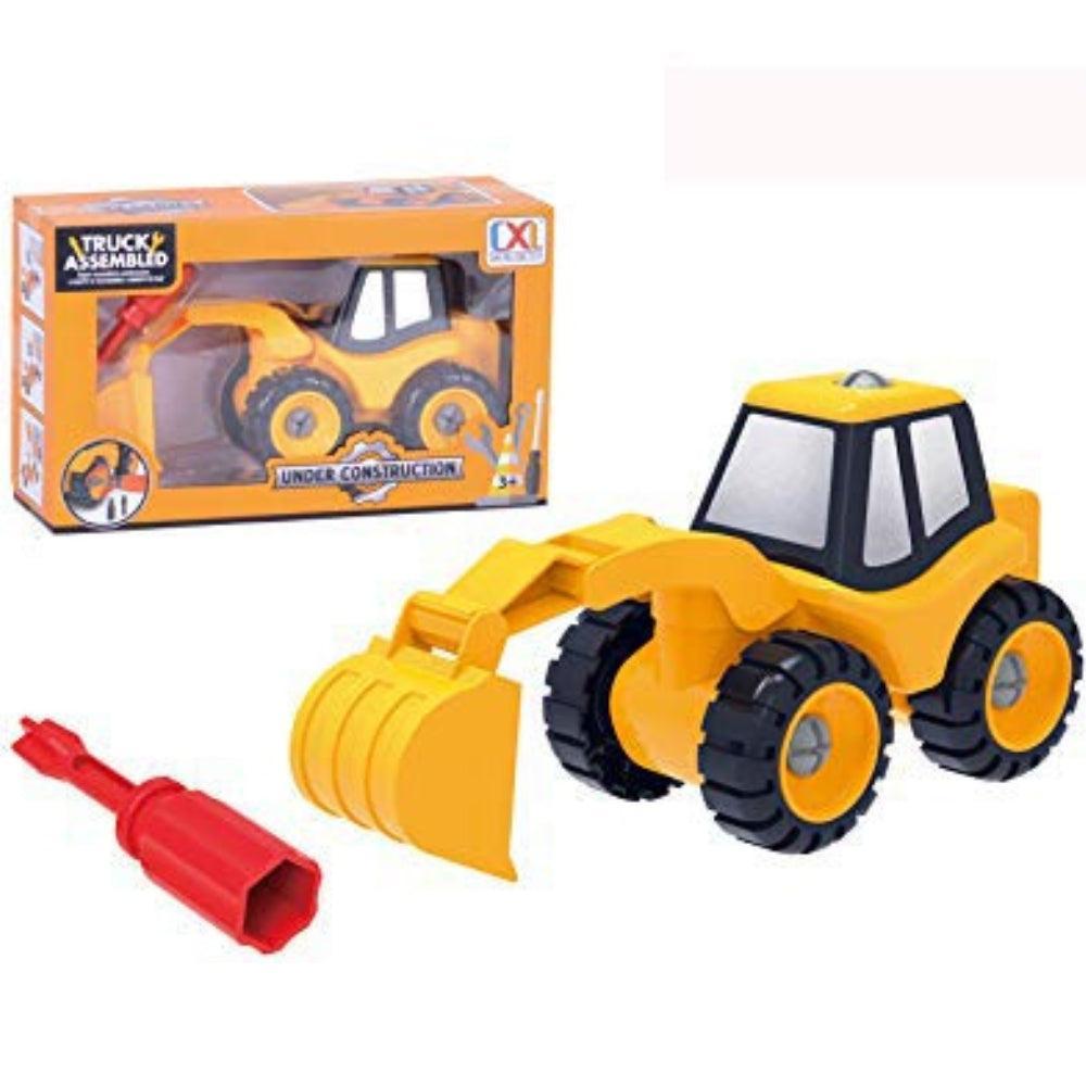 Crackles DIY Take-Apart Assembly Construction Excavator Vehicles with Safe Screw Driver