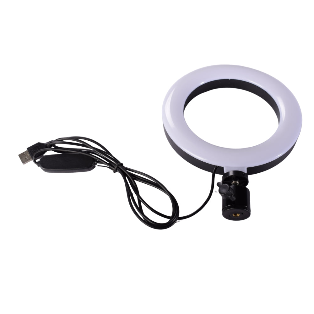 Cuifati LED Ring Light, LED Ring Light 6 Inch Selfie Ring Light for Makeup, Live Streaming YouTube Video Desktop Mini USB Camera LED Lamp 3 Light Mode 360 Degree Rotating USB Ring Light