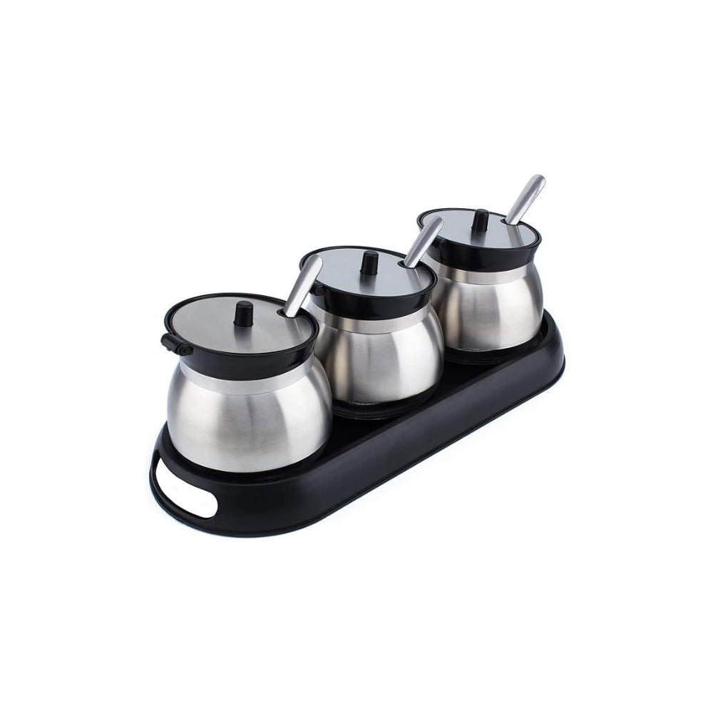 Cuisine Art Set of 3 Glass Spice Jar