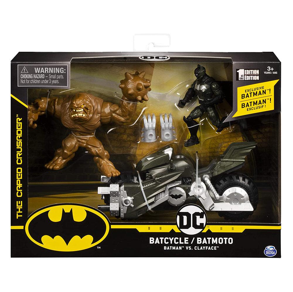 DC Batman The Caped Crusader Batcycle Action Figure Set [Batman Vs. Clayface]