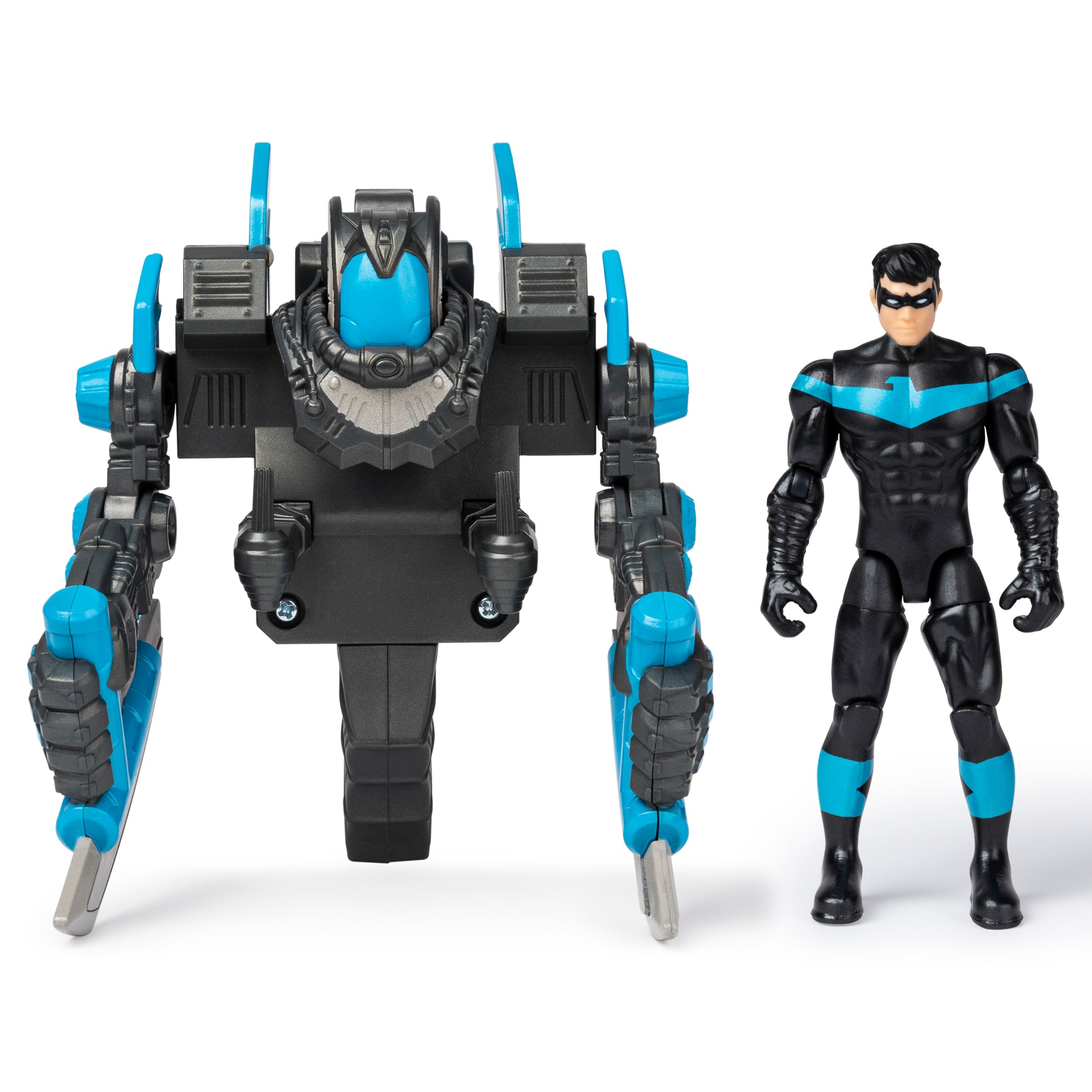 DC Comics Batman 4-Inch Nightwing Mega Gear Deluxe Action Figure With Transforming Armor