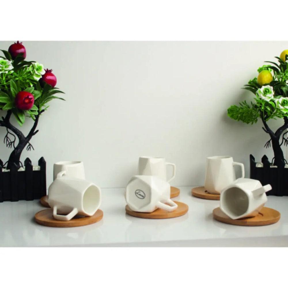 DOLBOVI bamboo plate porcelain prism Model cup set