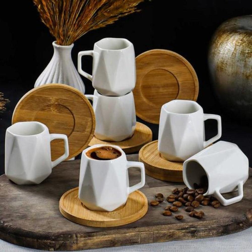 DOLBOVI bamboo plate porcelain prism Model cup set
