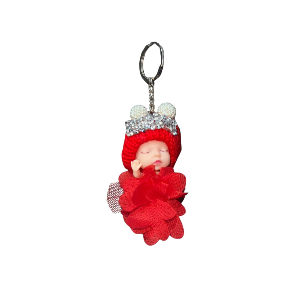 Decorative Cute Girl Keychain/pom Pom Keyring/gift For Her/car/mobile Key Chain
