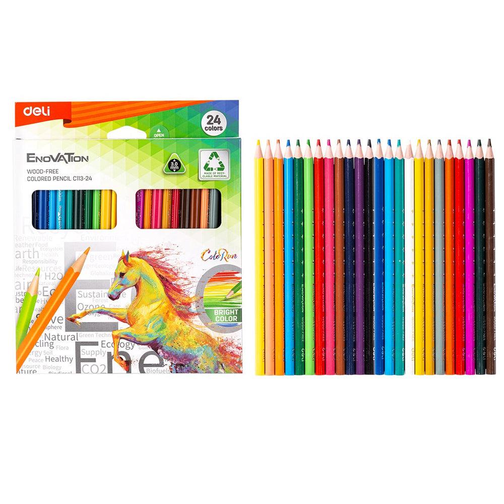 Deli Enovation Wood-Free Colorede Pencil C113-24
