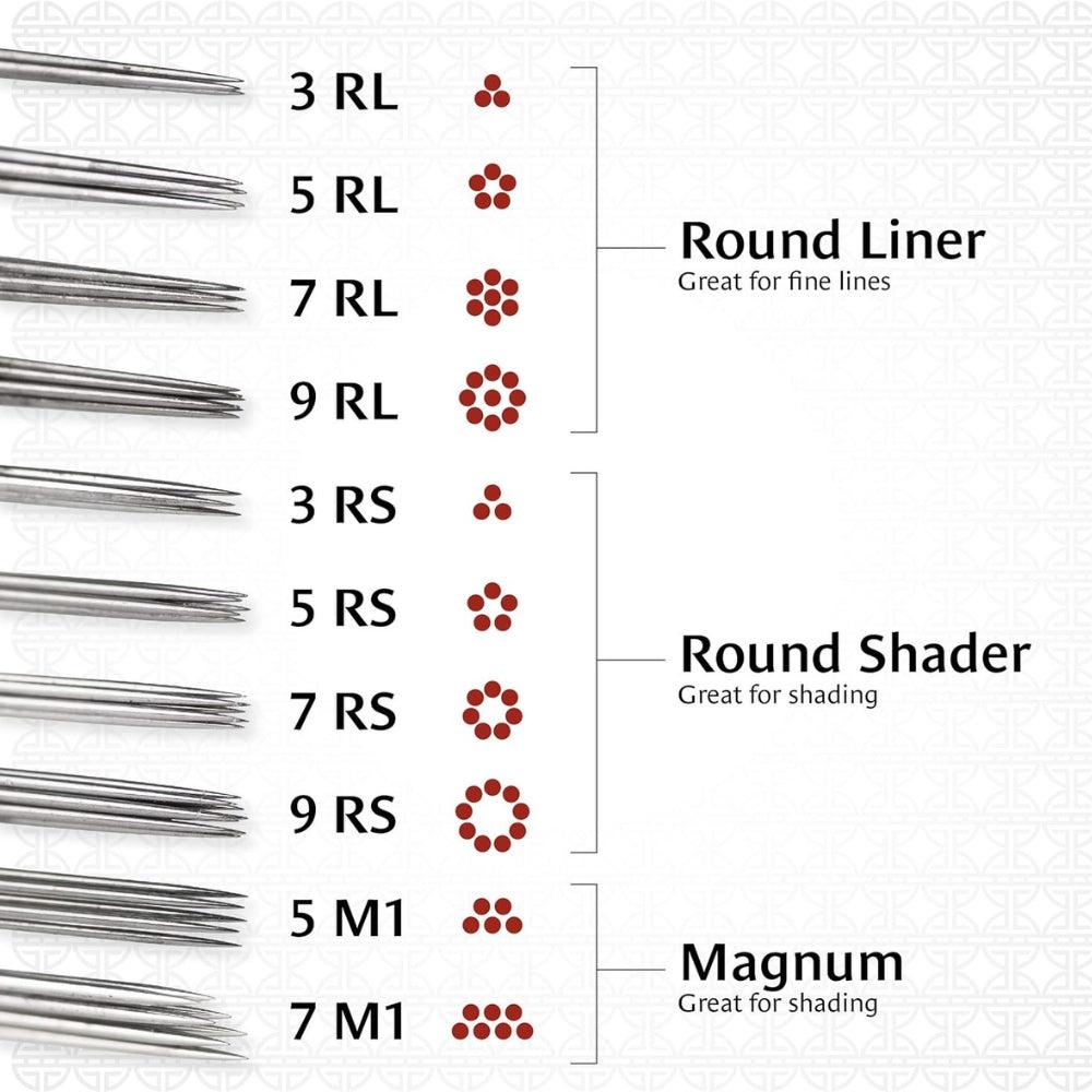 Disposable Tattoo Needles 304 Medical Stainless Steel Permanent Makeup Needles Machine Kit