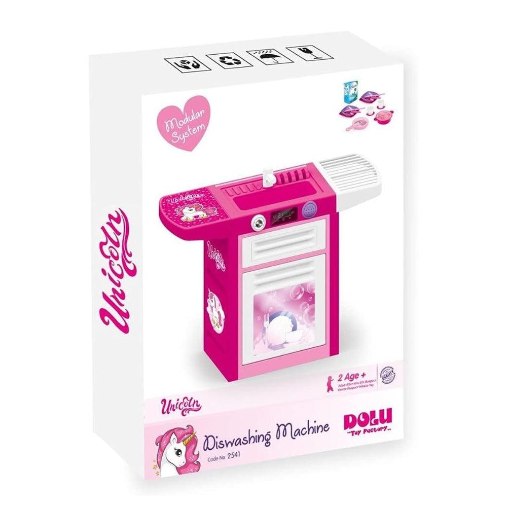 Dolu Unicorn Pink Kitchen Dishwasher Playset And Accessories
