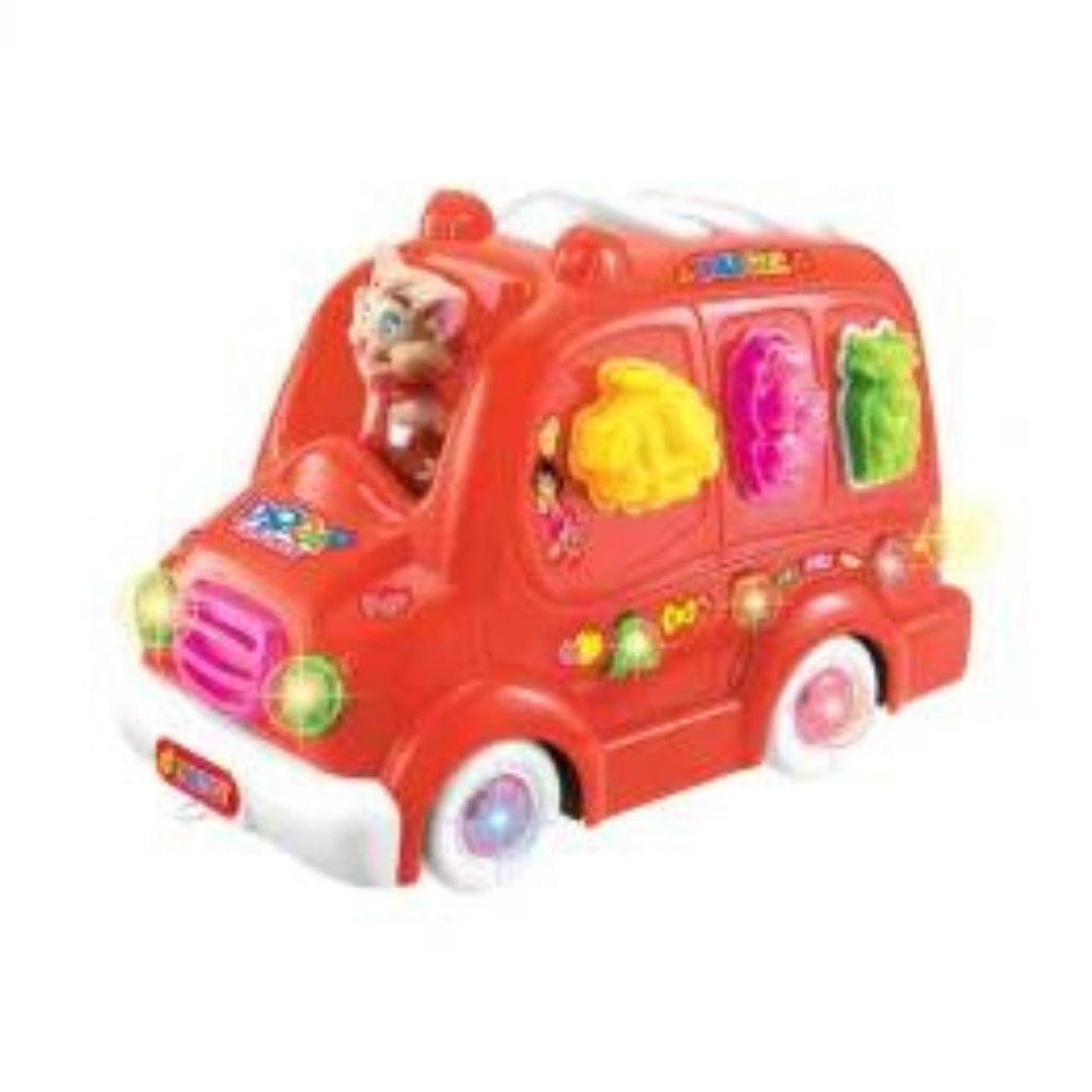 Dora Battery Operated Bump And Go Intelligent Bus With Light And Music (Wheel With Light)