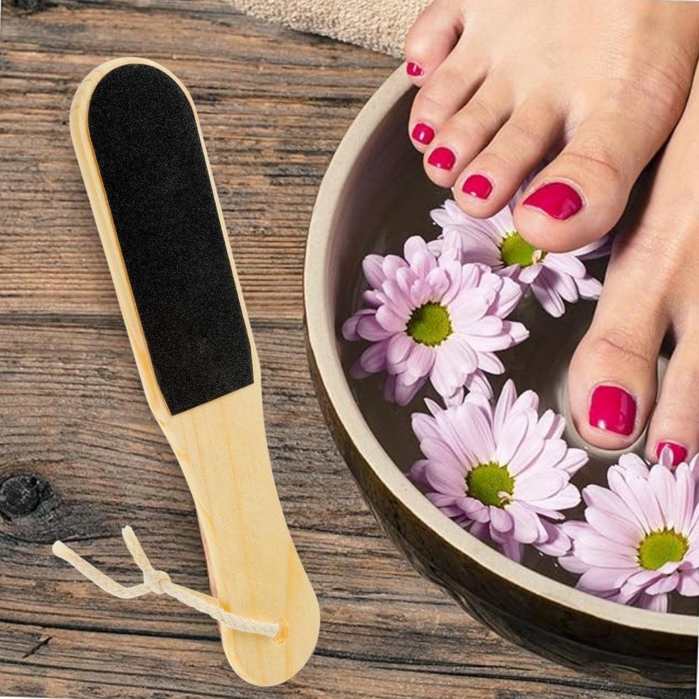 Double-Sided Wood Foot File, Foot Pedicure Rasp Foot File and Cracked Skin Callus Remover for Feet Scraper File Brush Tools