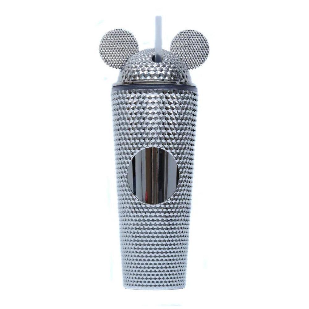 Double-walled plastic cup with mouse ears, durian lid, 24 oz