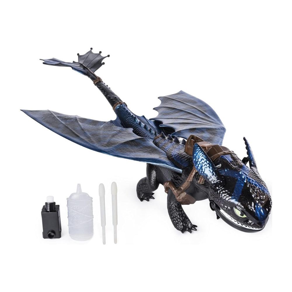 Dreamworks Dragons, Giant Fire Breathing Toothless Action Figure, 20-inch Dragon With Fire Breathing Effects