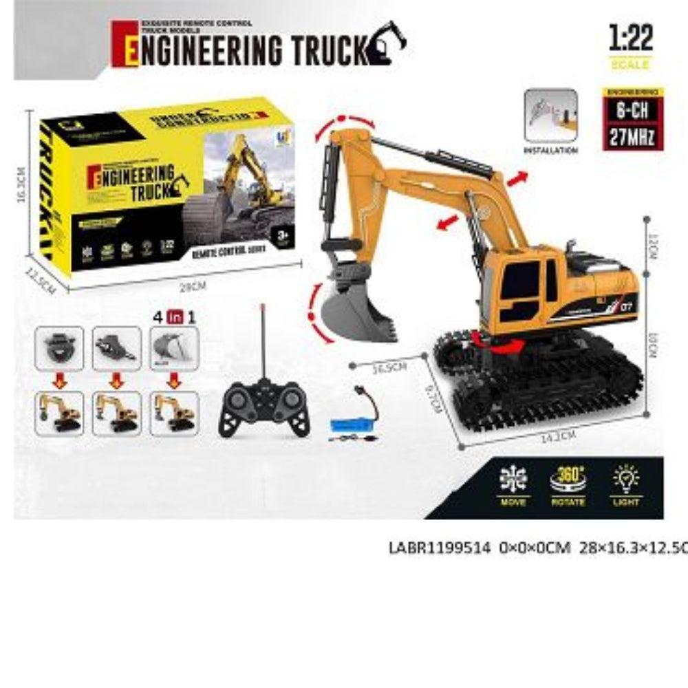 ENGINEERING EXCAVATOR WITH LIGHT AND REMOTE CONTROL