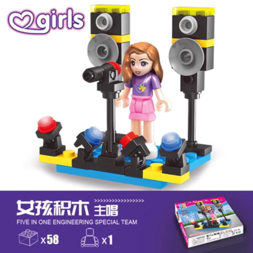 Educational toys for children assembled Lego series girls princess small particle dolls of girls 6 years Doll toys