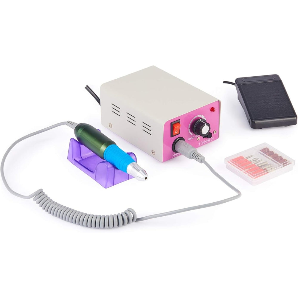 Electric Nail Drill Machine, Professional 25000RPM Acrylic Nail File Drill Manicure, Nail File for Acrylic Nails, Gel Nail Polish Remover Machine for Home and Salon, Adjustable Speed