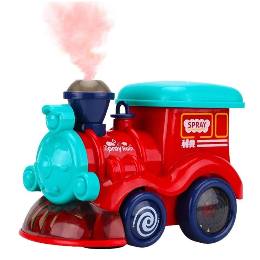 Electric Train Spray Flashing Light Music Plastic Car Children Xmas Gifts