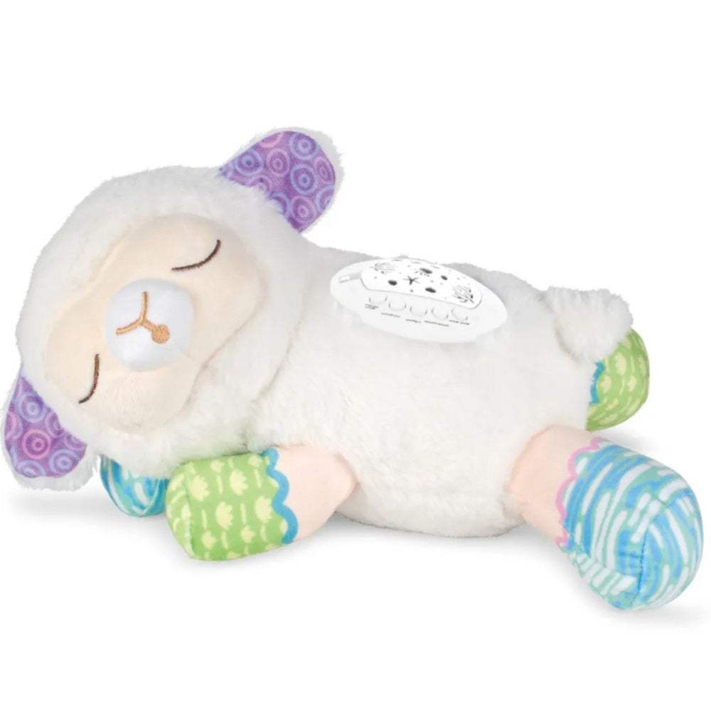 Electronic Stress Relief Stuffed Sleeping Sheep Toy Soft Soothing Comfort Light Projection Plush Animal for Kids