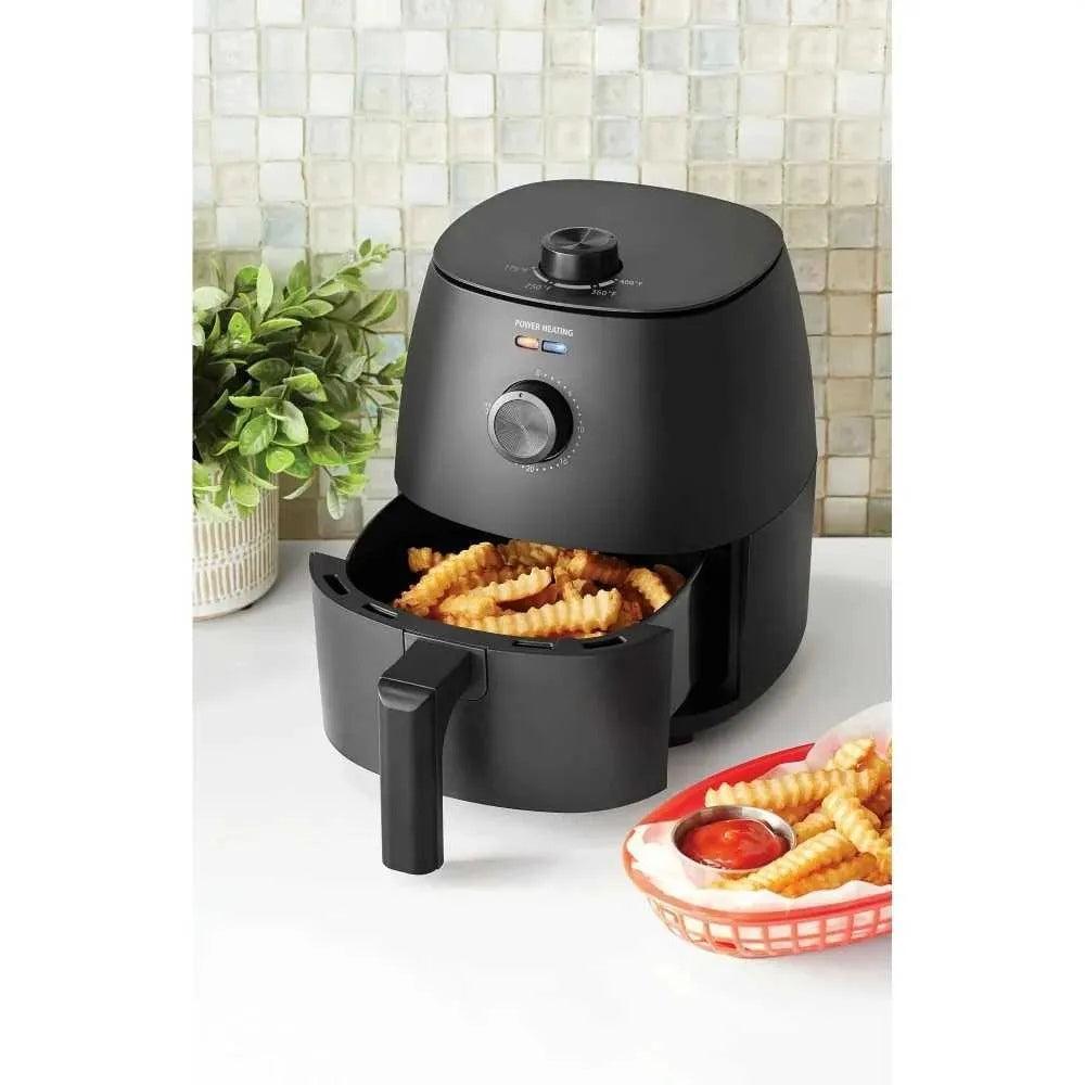Elevate Your Cooking Mainstays Compact Air Fryer 2.2 Qt, 1150W Power, Black
