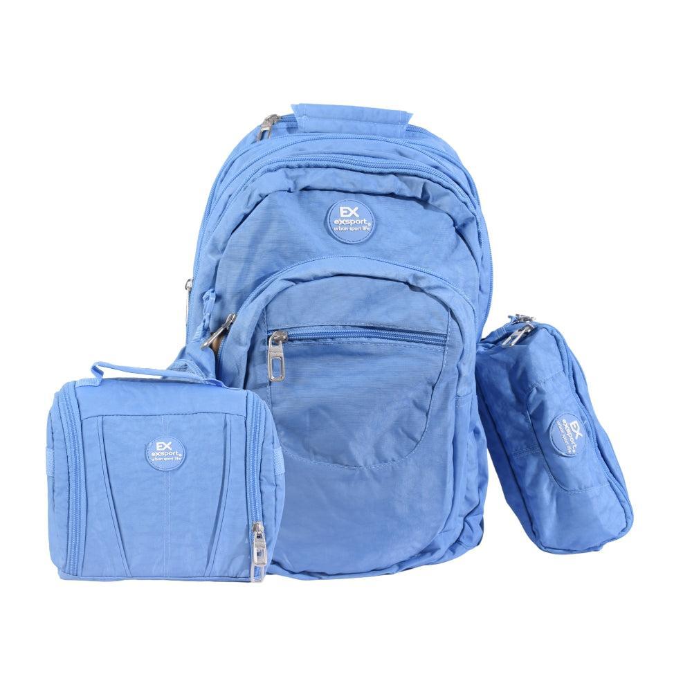 Export Blue Travel Backpack Set
