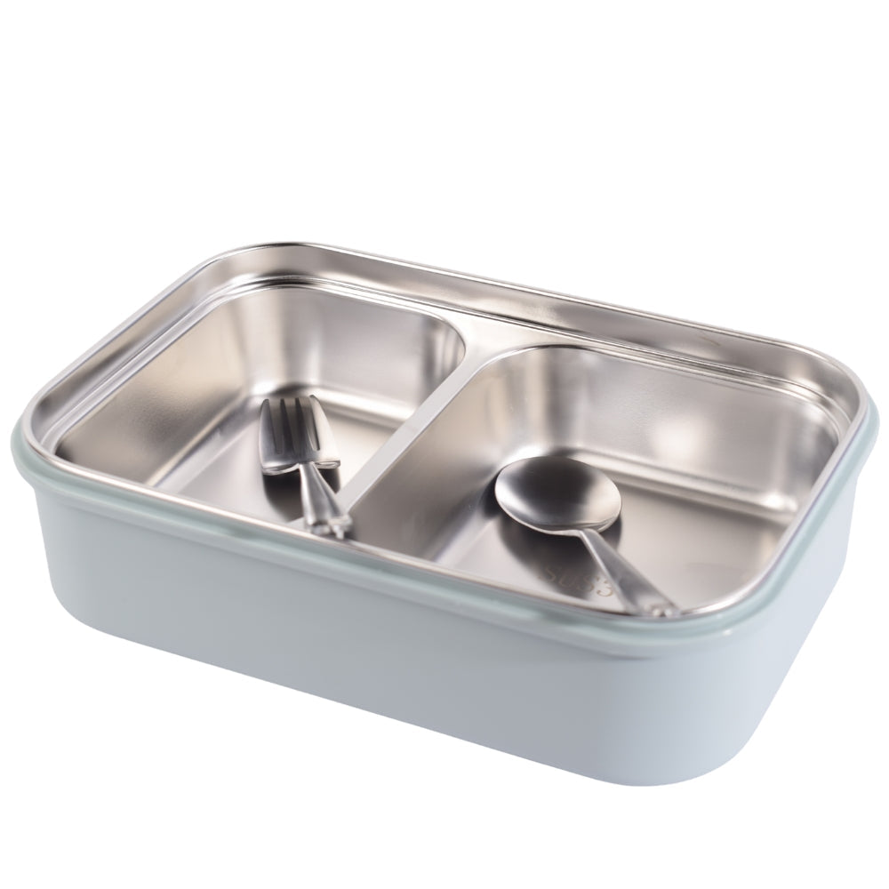 Exsport Blue Lunch Box with Secure Handle and Dual-Latch Lid