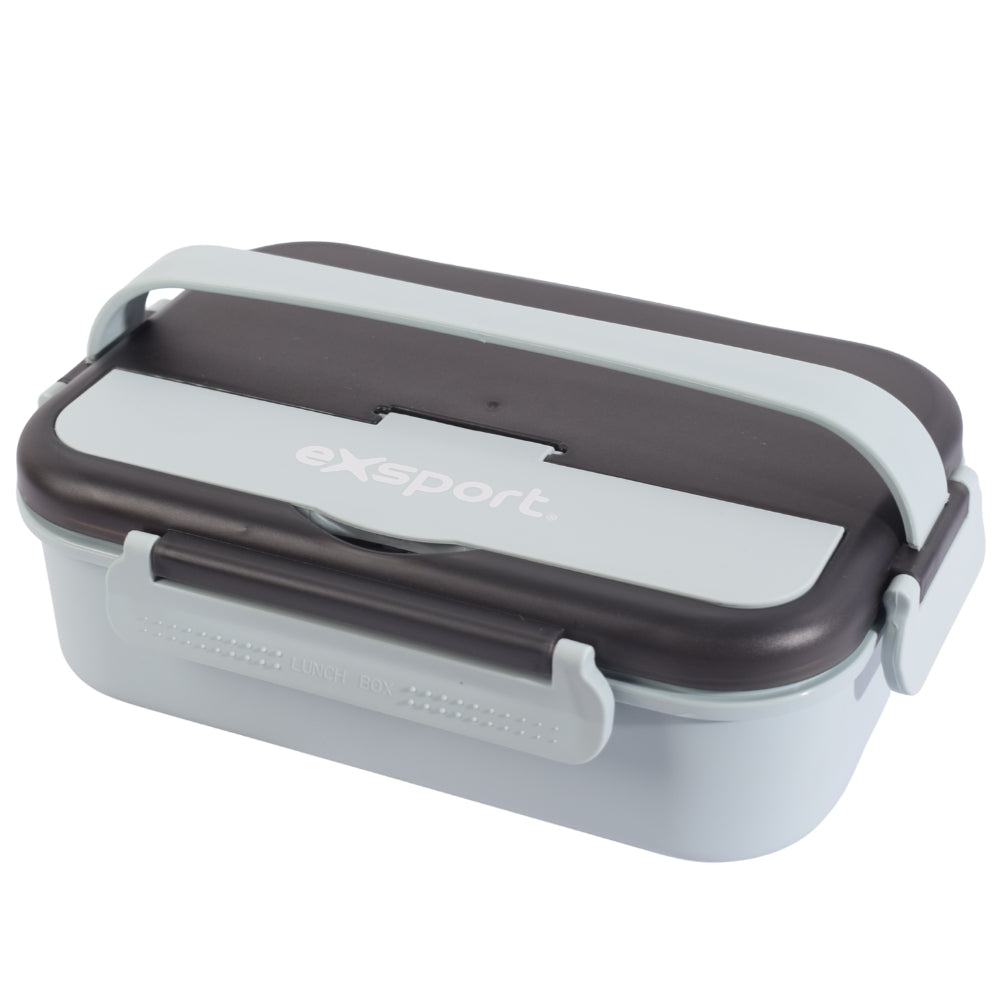 Exsport Blue Lunch Box with Secure Handle and Dual-Latch Lid