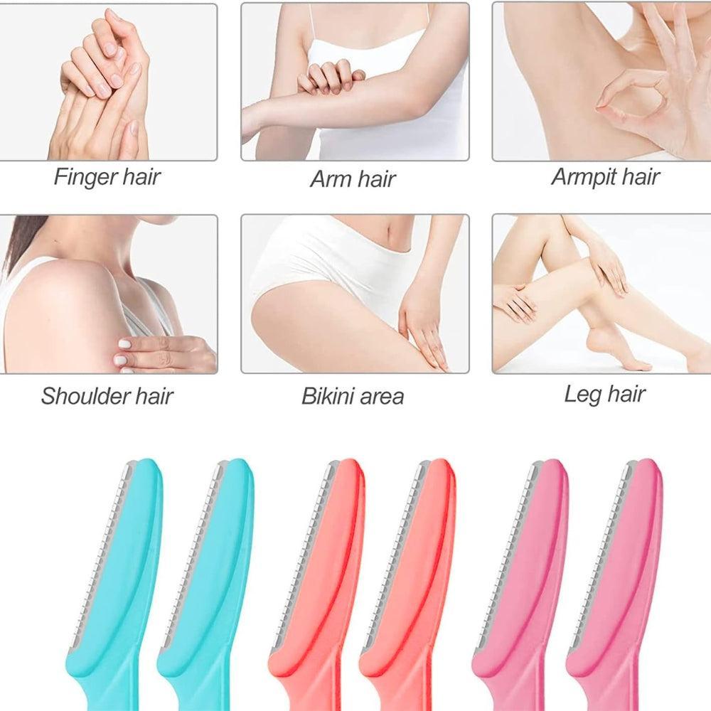 Eyebrow Razors, 6 Pieces 3 Small, 3 Big Eyebrow Razors, Eyebrow Razor, for Trimming and Shaping Eyebrows (Copy)