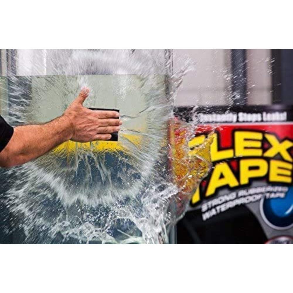 FEXME waterproof Flex Tape for Seal Leakage Tape for Water Leakage Super Strong Waterproof Tape Adhesive Tape for Water Tank,Sink Sealant,Kitchen,toilet Tub for Gaps 12" x 5' Black