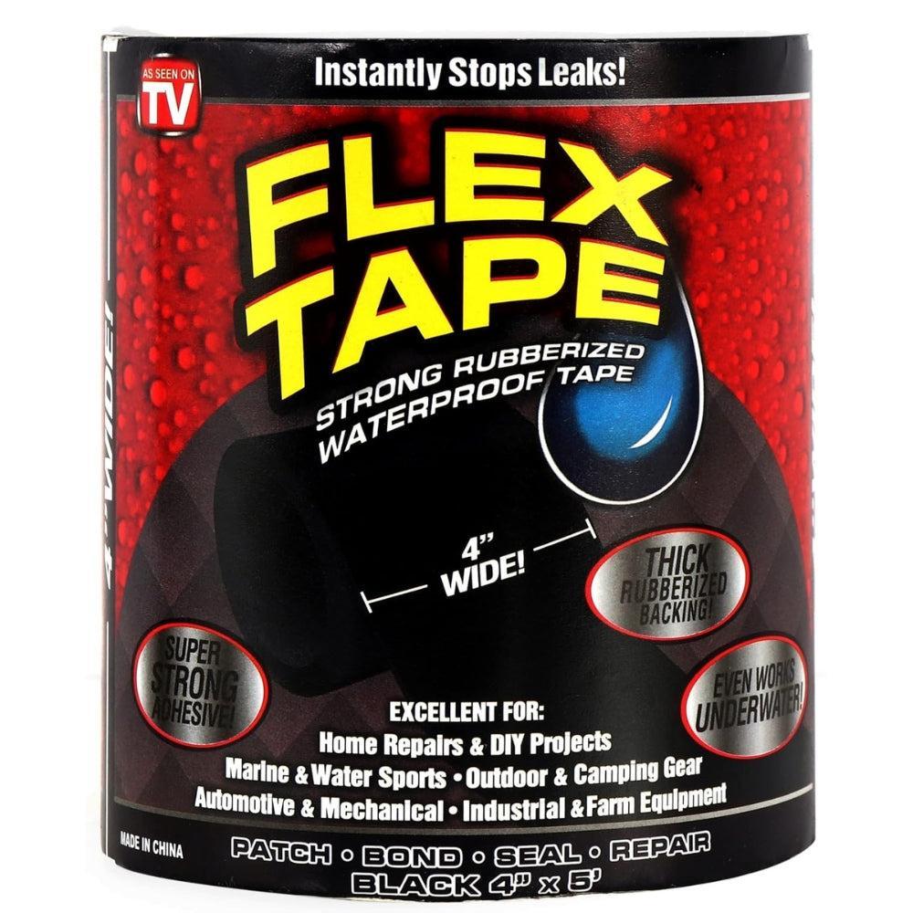 FEXME waterproof Flex Tape for Seal Leakage Tape for Water Leakage Super Strong Waterproof Tape Adhesive Tape for Water Tank,Sink Sealant,Kitchen,toilet Tub for Gaps 4 x 5' Black