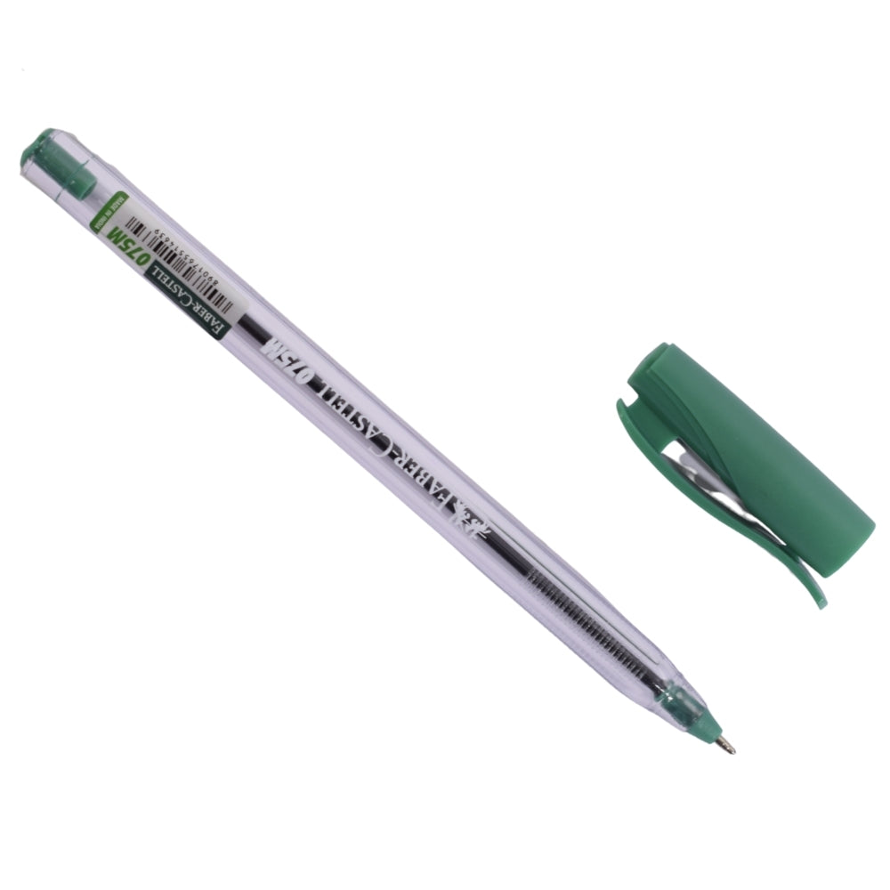 Faber-Castell 0.7mm Green Ink Ball Pen – Needle Tip