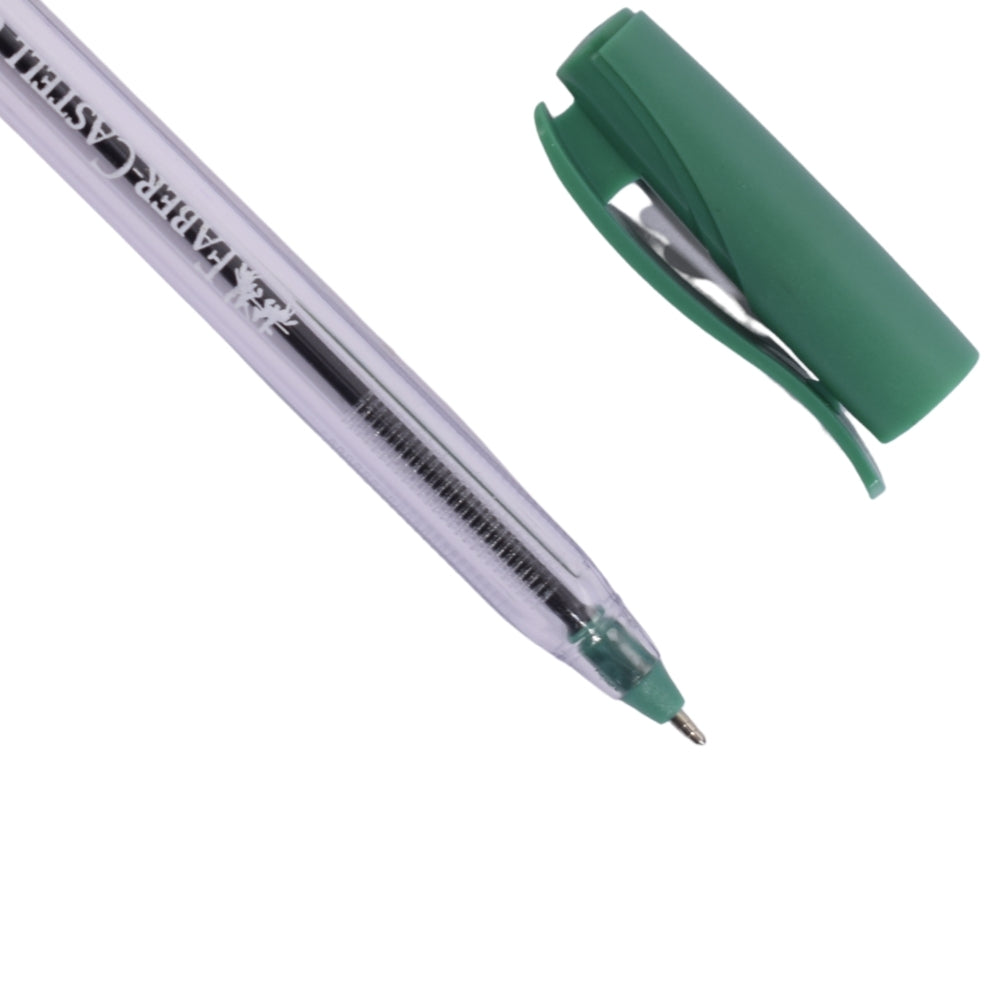 Faber-Castell 0.7mm Green Ink Ball Pen – Needle Tip
