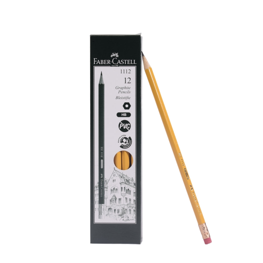 Faber-Castell 1112 HB Graphite Pencils – Pack of 12