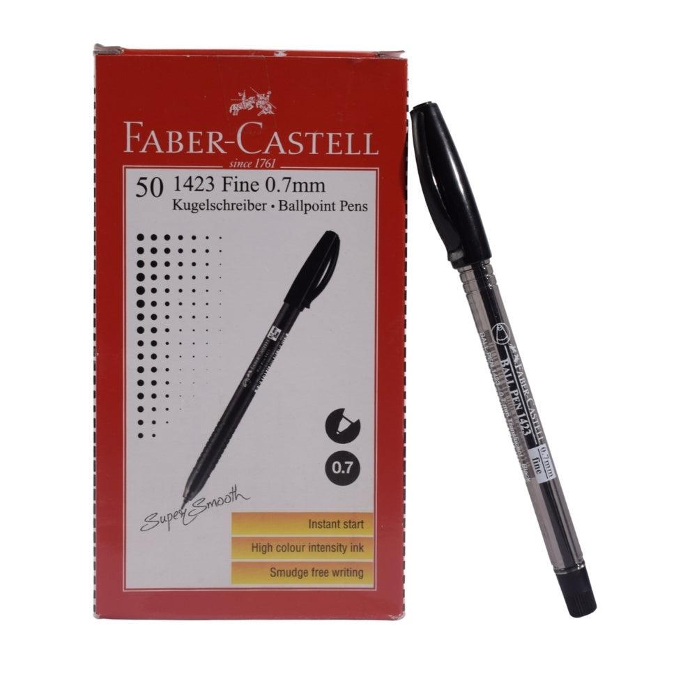 Faber-Castell 1423 Black Ball Pen – 0.7mm Tip