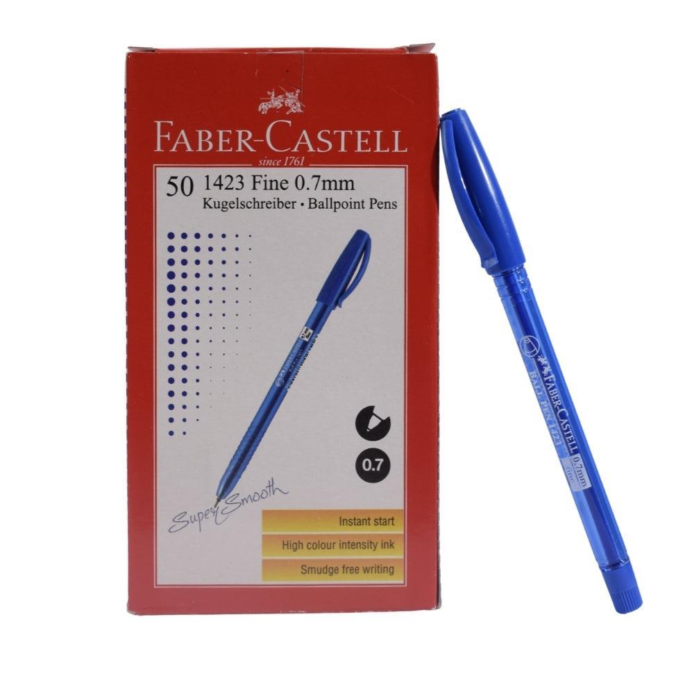 Faber-Castell 1423 Blue Ball Pen – 0.7mm Tip