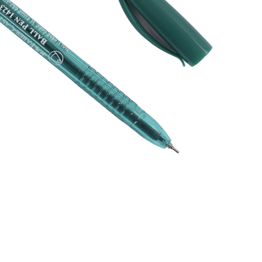 Faber-Castell 1423 Green Ball Pen – 0.7mm Tip