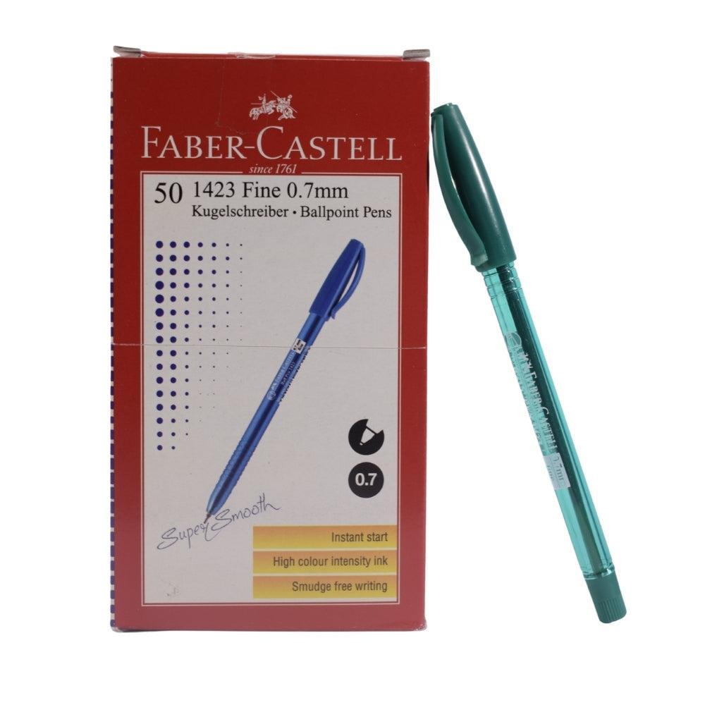 Faber-Castell 1423 Green Ball Pen – 0.7mm Tip