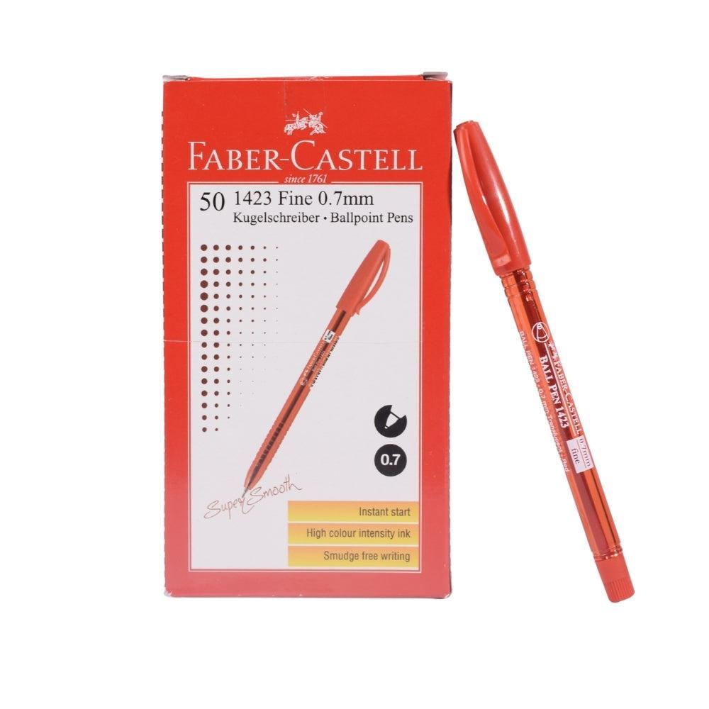 Faber-Castell 1423 Red Ball Pen – 0.7mm Tip