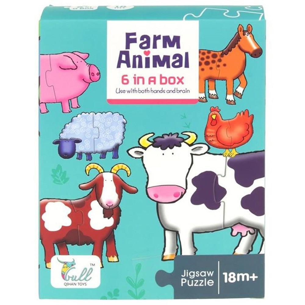 Farm Animal 6 In A Box Jigsaw Puzzle