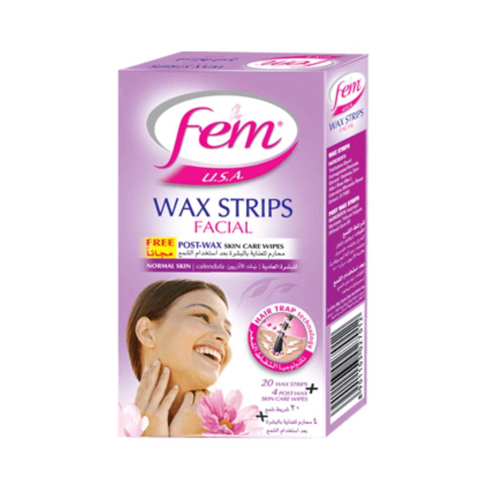 Fem Wax Strips Facial Blossom For Normal Skin
