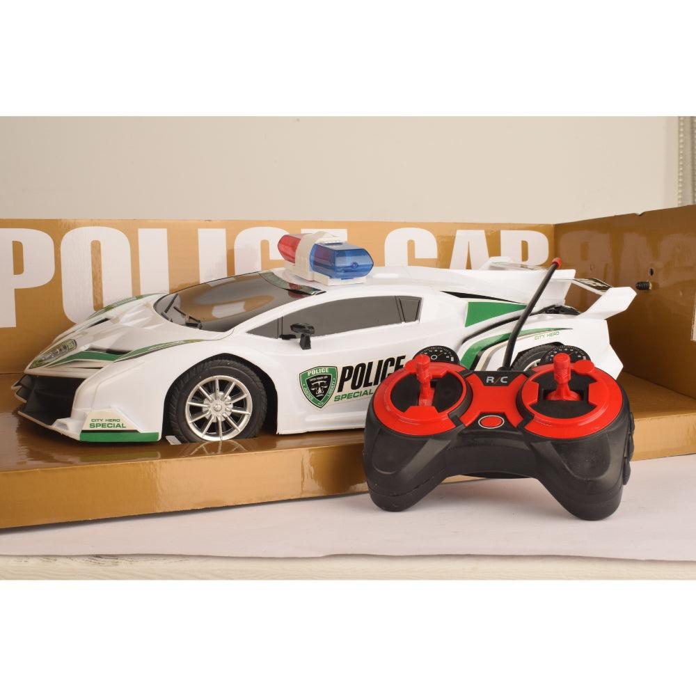 Fengy Toys Remote Control Plastic Police Car Toy, Multicolor, 20x8x4 cm