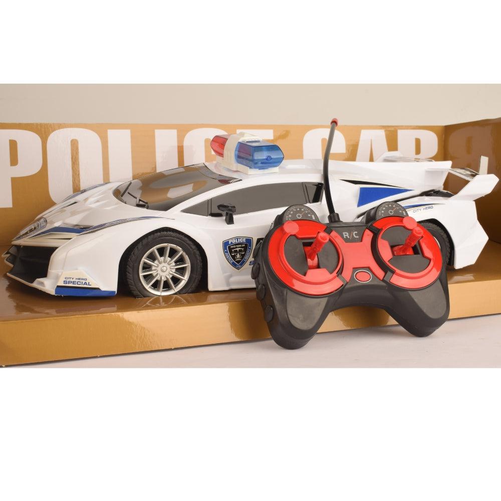 Fengy Toys Remote Control Plastic Police Car Toy, Multicolor, 20x8x4 cm