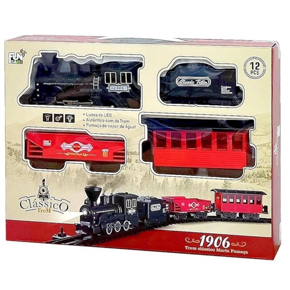 Ferrorama Kids Electric Train Train Light Sound and Smoke with Rails 12 Pcs