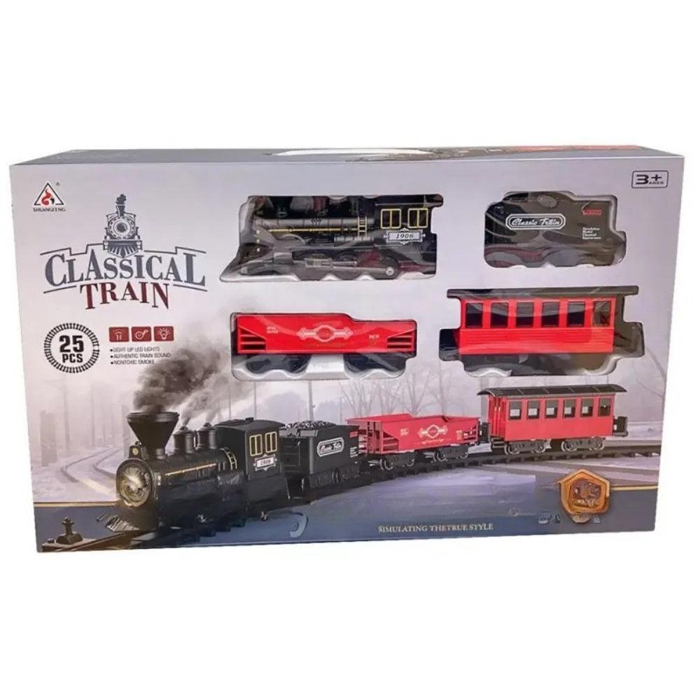 Ferrorama Kids Electric Train Train Light Sound and Smoke with Rails 25 Pcs