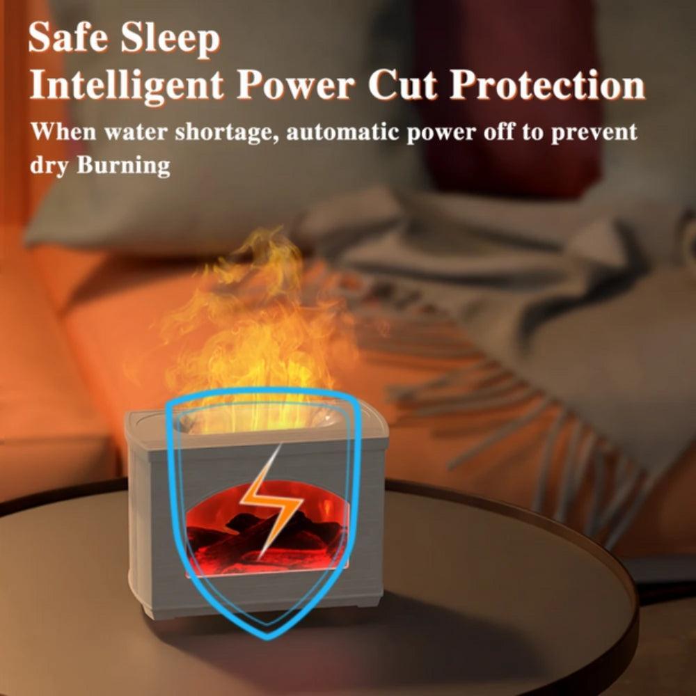 Fireplace Air Humidifier Aroma Essential Oil Diffuser 270ml