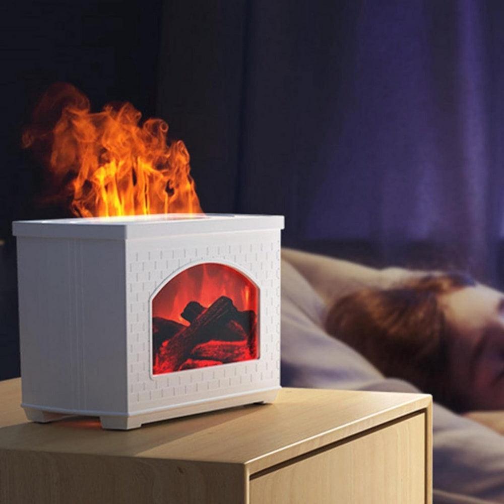 Fireplace Air Humidifier Aroma Essential Oil Diffuser 270ml