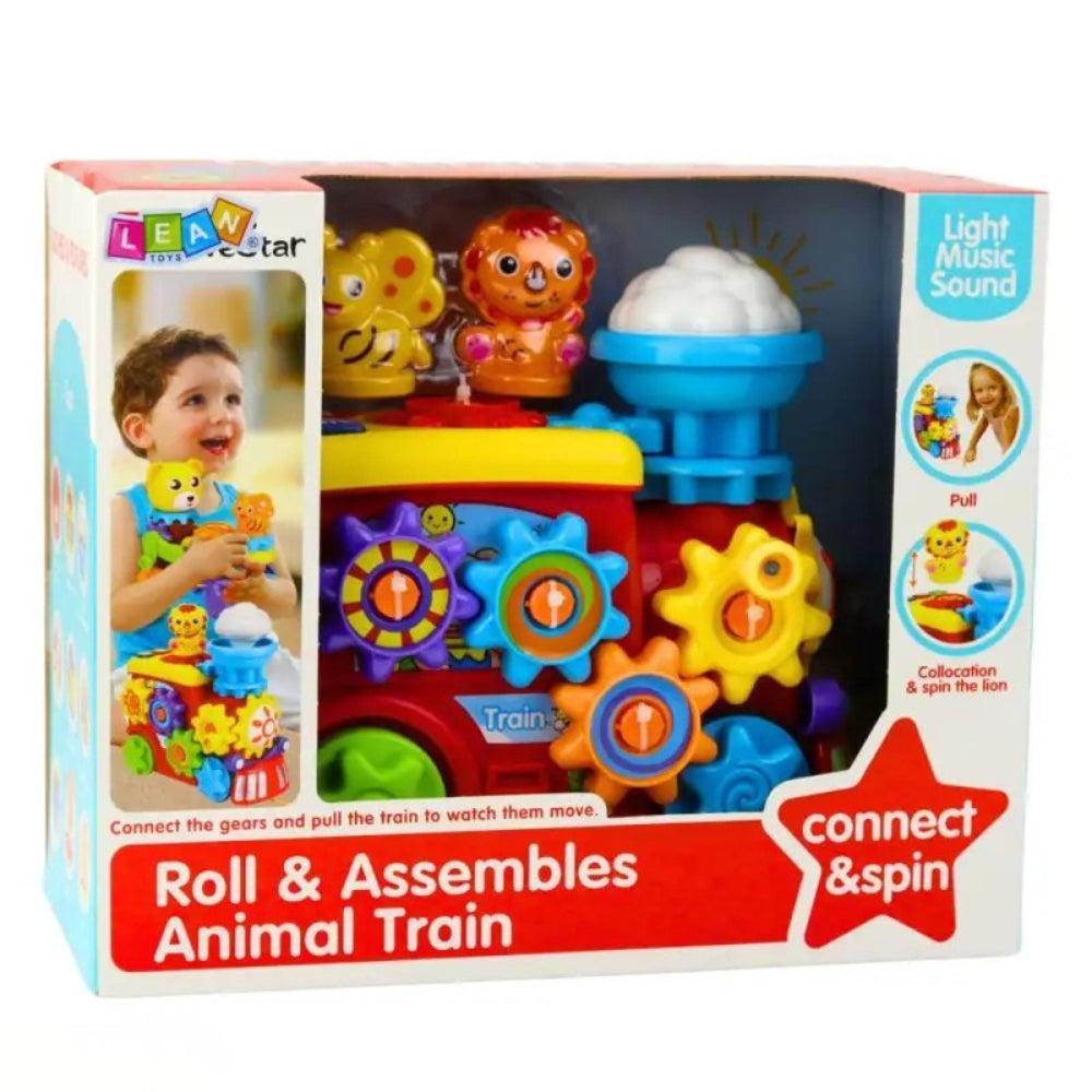 FiveStar Best Educational Plastic Train Set DIY Assembly Gear Toys Puzzle for 5 7 Years Old Kids Best Animal Toys for Children