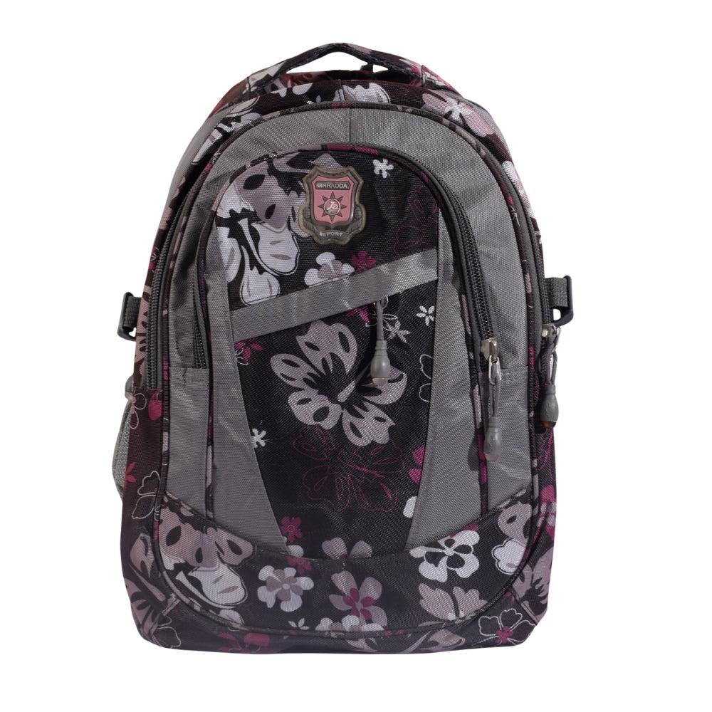 Floral Print "Nine Loka" Backpack for Girls – Stylish & Functional