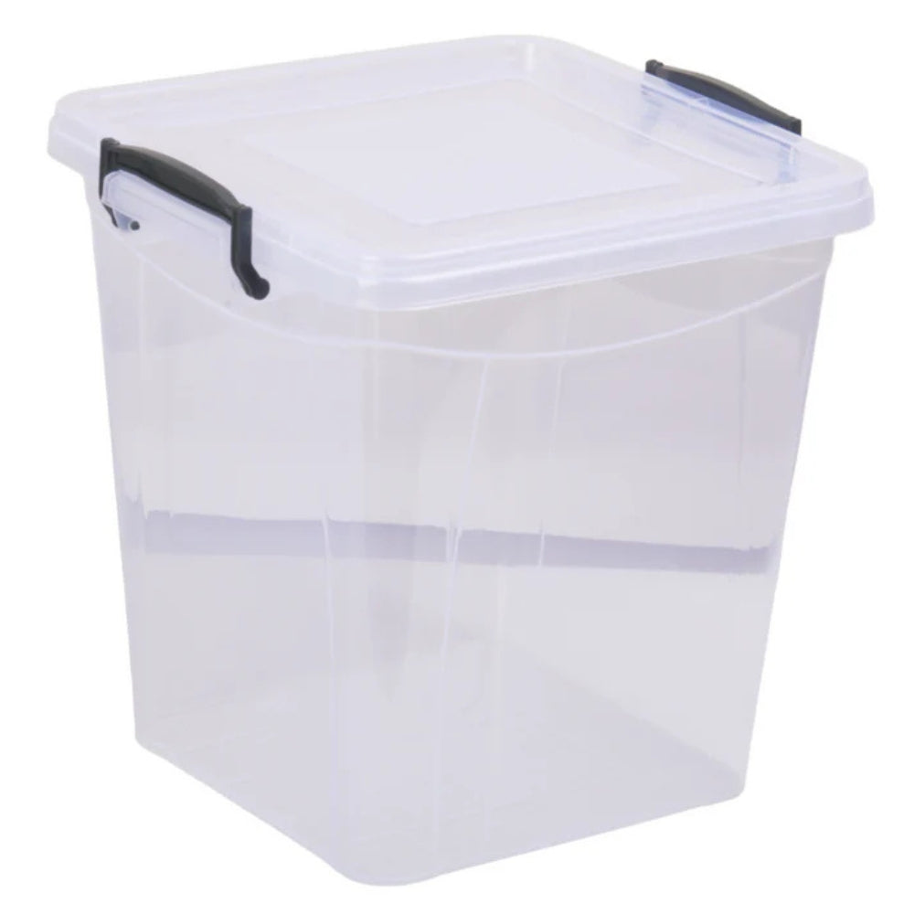 Food Storage Box with Lid. Clear Plastic Pantry Container 1.8L